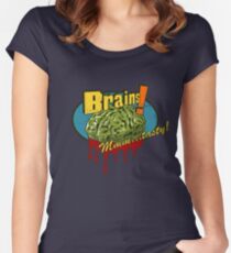 Brains. Women's Fitted Scoop T-Shirt