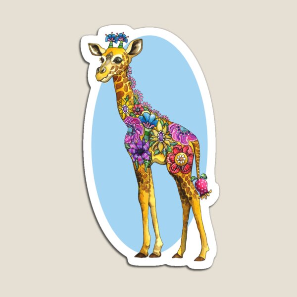 Geraldine the Genuinely Nice Giraffe Blue Magnet