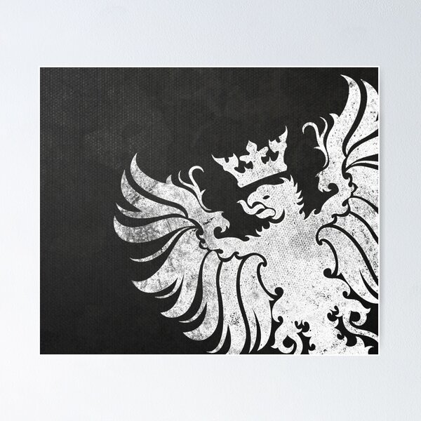 Basilica Corps Phoenix - White on Black Poster