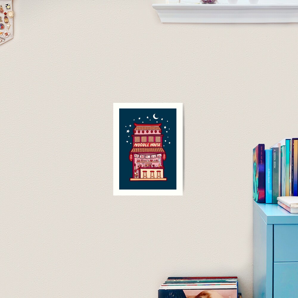 Noodle House at Night Art Print