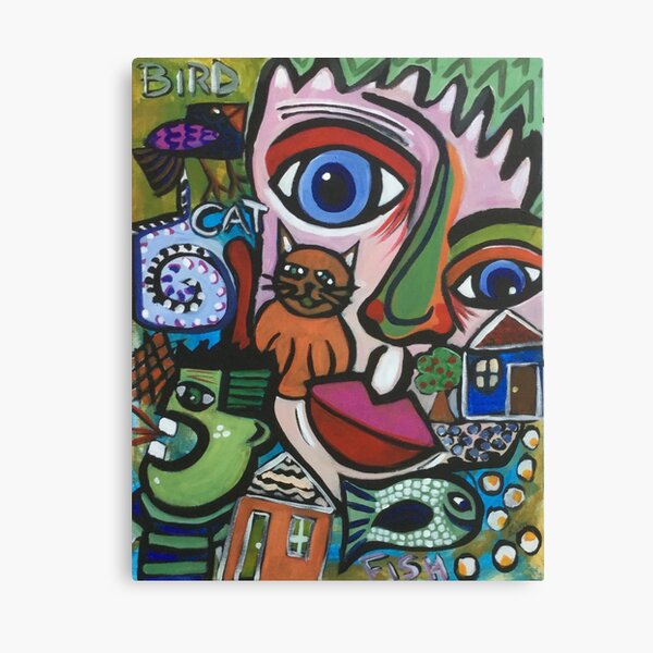 Bird Cat Fish Canvas Print