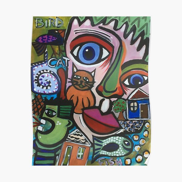 Bird Cat Fish Poster