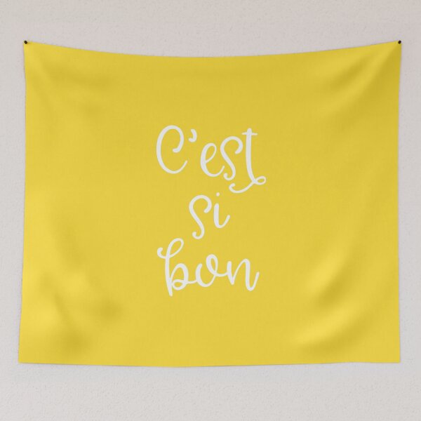 Item preview, C'est si bon. French approval. It's so good! In cheerful, romantic white script. Optimistic.  designed and sold by kierkegaard.