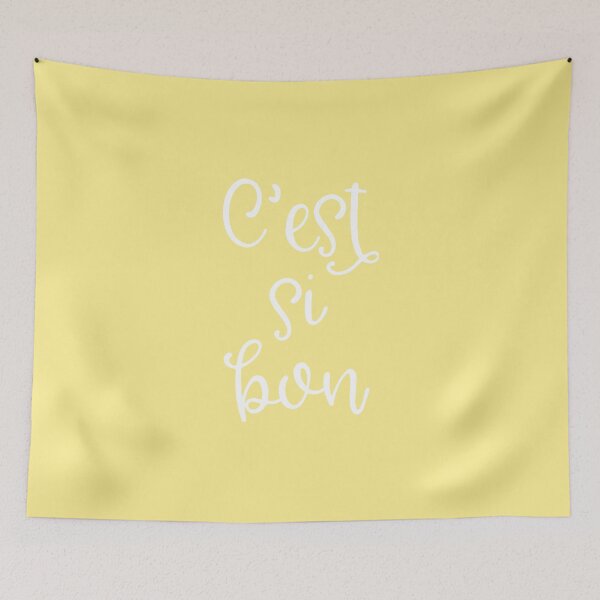 Item preview, C'est si bon. French approval. It's so good! In cheerful, romantic white script. Optimistic.  designed and sold by kierkegaard.
