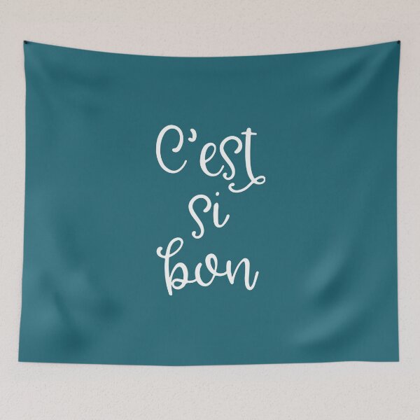 Item preview, C'est si bon. French approval. It's so good! In cheerful, romantic white script. Optimistic.  designed and sold by kierkegaard.