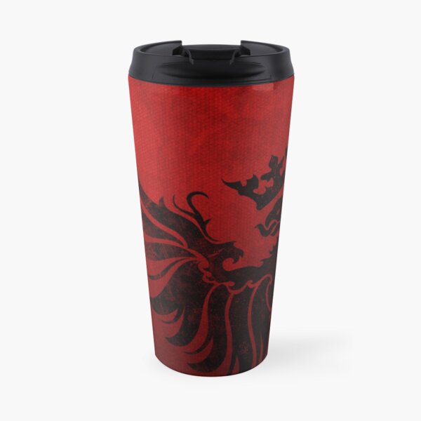 Basilica Corps Phoenix - Black on Red Travel Mug