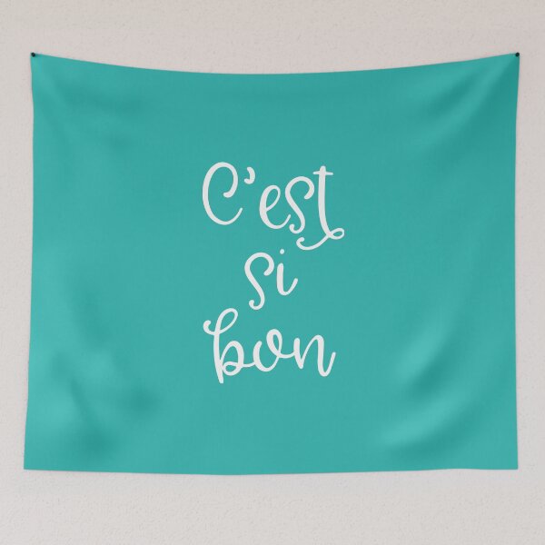 Item preview, C'est si bon. French approval. It's so good! In cheerful, romantic white script. Optimistic.  designed and sold by kierkegaard.