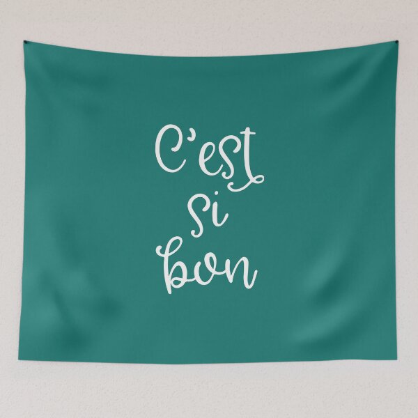 Item preview, C'est si bon. French approval. It's so good! In cheerful, romantic white script. Optimistic.  designed and sold by kierkegaard.