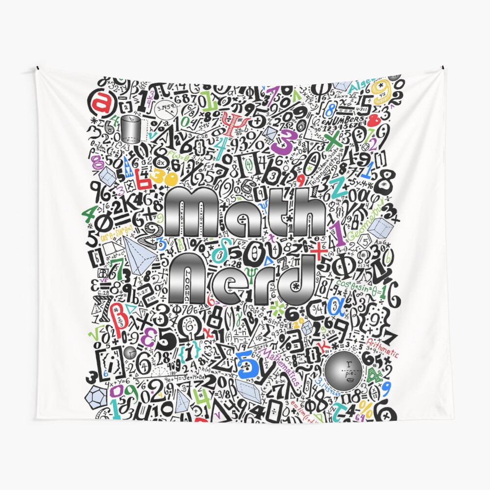 Math Nerd in Black by Bobbie Berendson W Wall Tapestry