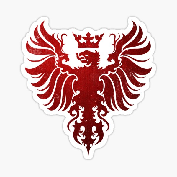 Basilica Corps Phoenix - Red on Black Sticker