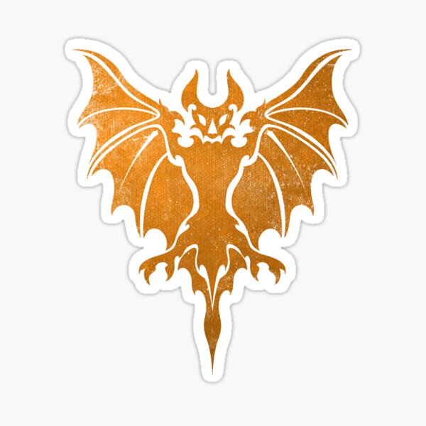 Basilica Corps Bat - Orange on Black Sticker