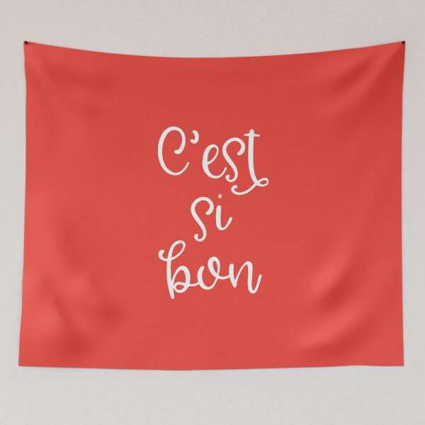 Item preview, C'est si bon. French approval. It's so good! In cheerful, romantic white script. Optimistic.  designed and sold by kierkegaard.