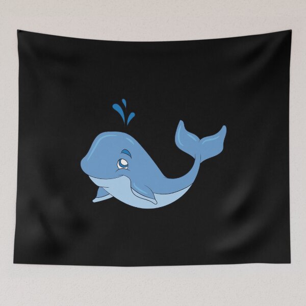 Item preview, Happy whale / blue whale designed and sold by Mohja-Design.
