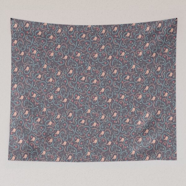 Item preview, Orange, Blue, and Pink Bird Pattern| Twee Birds Patterns| designed and sold by Nada18.