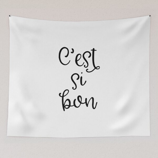 Item preview, C'est si bon. French approval. It's so good! In cheerful, romantic black script. Optimistic.  designed and sold by kierkegaard.