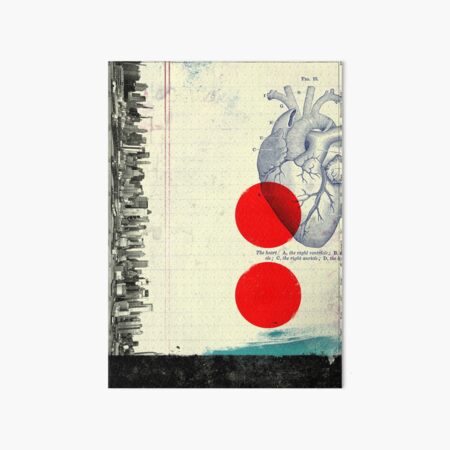Heart 01 - Modern Abstract Collage Art Board Print