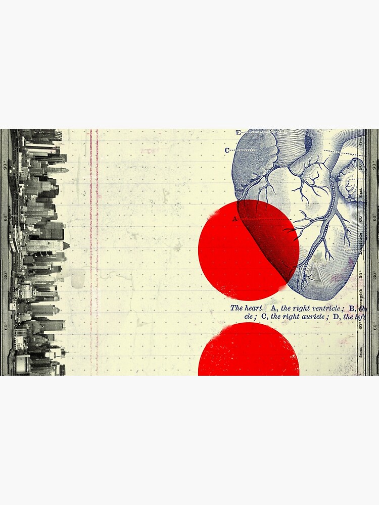 Heart 01 - Modern Abstract Collage by alejandromonge