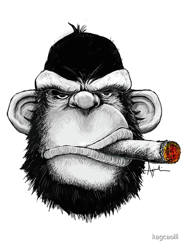 "Cigar Monkey" by kagcaoili Redbubble