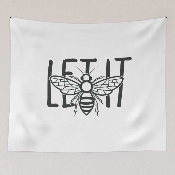 Item preview, Let It Bee Cute Funny Honey Bee Hippie Peace Gift designed and sold by MintedFresh.