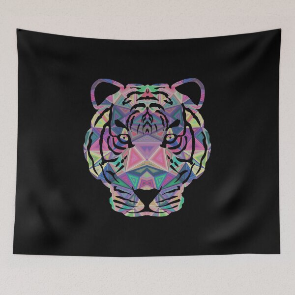 Item preview, Colorful Artistic Tiger Geometric Big Cat Gift designed and sold by MintedFresh.