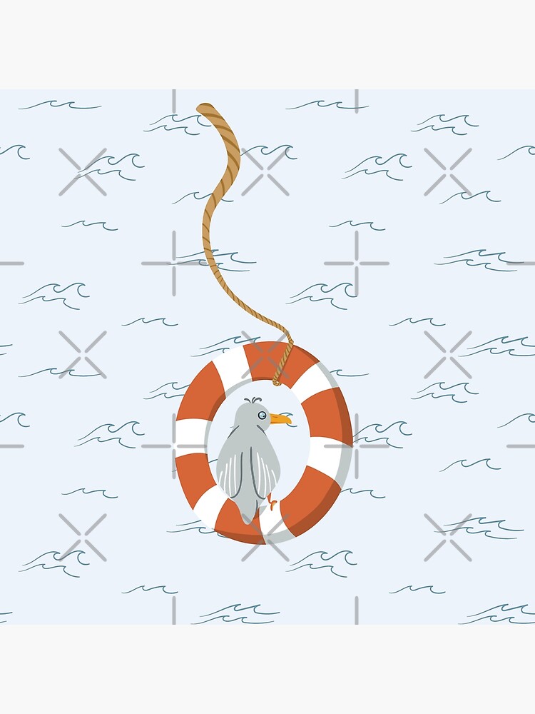 Funny seagull chilling in life buoy by nobelbunt