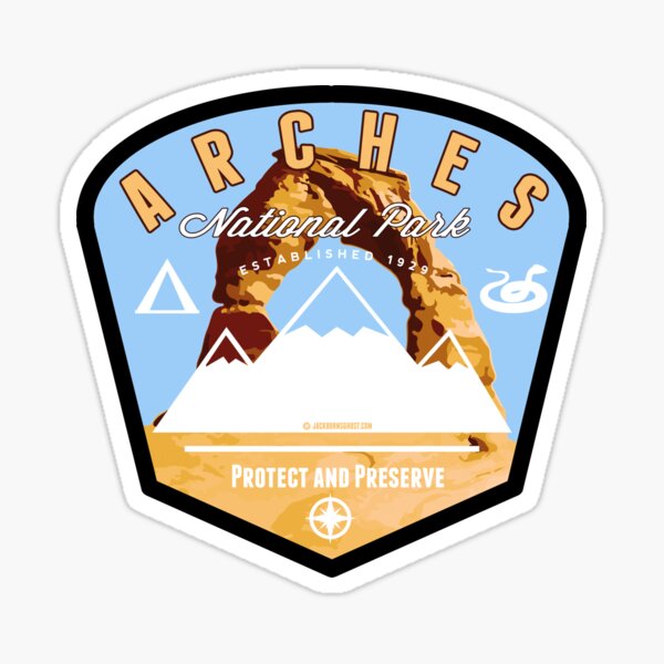 Item preview, Arches National Park Badge designed and sold by River and Ridge.