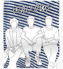 Wallows Outline with Nothing Happens Background Poster