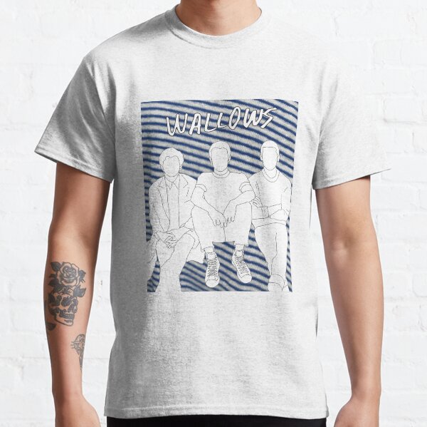Wallows Outline with Nothing Happens Background Classic T-Shirt
