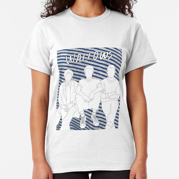 Wallows Outline with Nothing Happens Background Classic T-Shirt