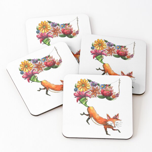 Item preview, Miss Foxy Flower White designed and sold by ShelleyYlstArt.
