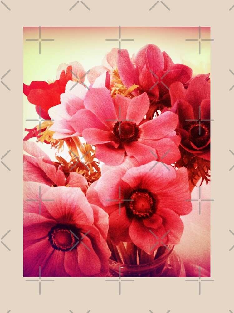 Pink Velvet Floral Art - Pink Flower Design - Romantic by OneDayArt