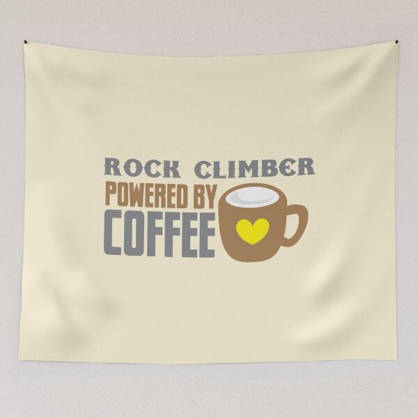 Item preview, Rock climber powered by coffee designed and sold by jazzydevil.