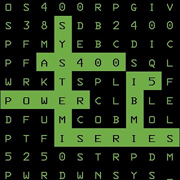 Artwork thumbnail, AS400 Names Crossword by Koohiisan