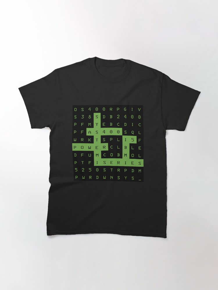 Thumbnail 3 of 7, Classic T-Shirt, AS400 Names Crossword designed and sold by Koohiisan.