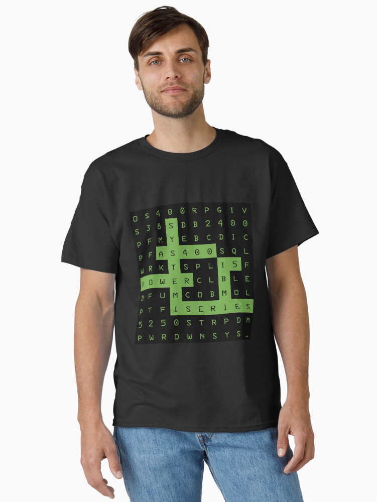 Thumbnail 2 of 7, Classic T-Shirt, AS400 Names Crossword designed and sold by Koohiisan.