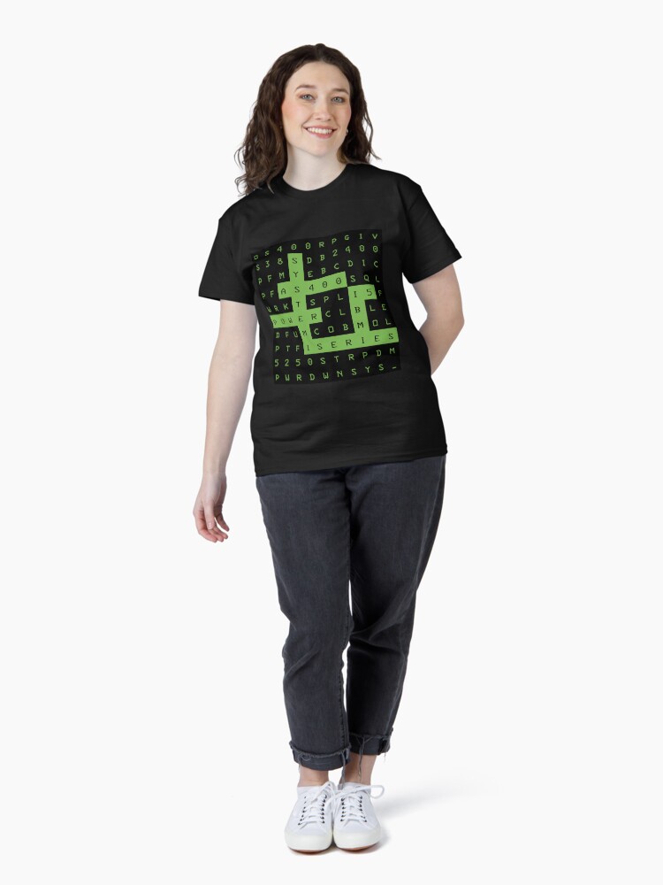 Thumbnail 4 of 7, Classic T-Shirt, AS400 Names Crossword designed and sold by Koohiisan.