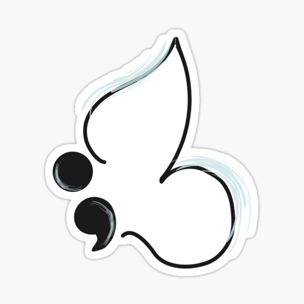 Artikel-Vorschau von SEMICOLON SCHMETTERLING (SCHWARZ), designt und verkauft von It's Okay to Not Be Okay Movement.