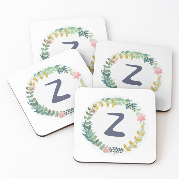 Item preview, Z - letter monogram spring wreath designed and sold by GrasslandDesign.