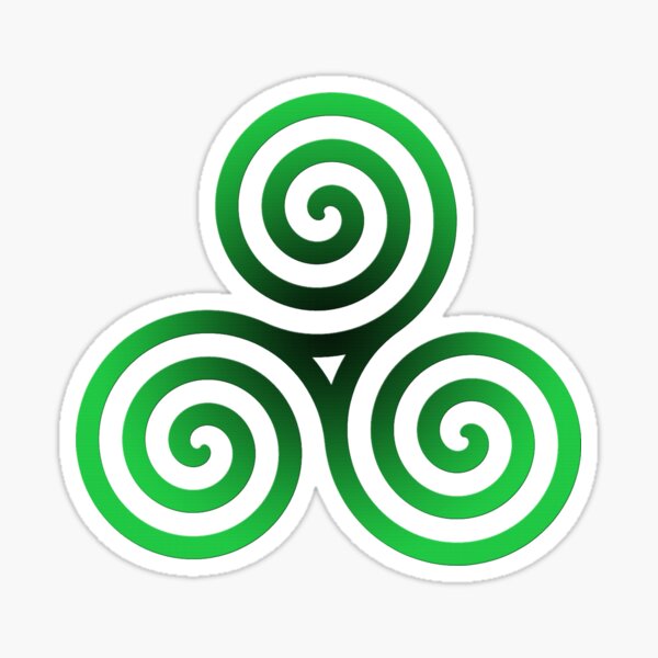 Item preview, Green Celtic Triskele designed and sold by Cat Lady Designs.