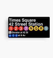 Lienzo Señal de metro de Times Square