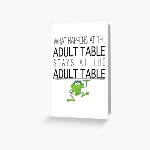 Item preview, Passover What Happens at the Adult Table Stays at the Adult Table design designed and sold by Eileen Morris.