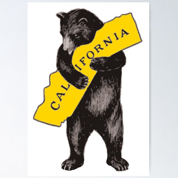 Aperçu de l'œuvre Illustration de Californie ours câlin Vintage créée et vendue par heartlocked.