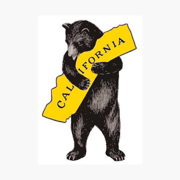 Item preview, Vintage California Bear Hug Illustration designed and sold by heartlocked.