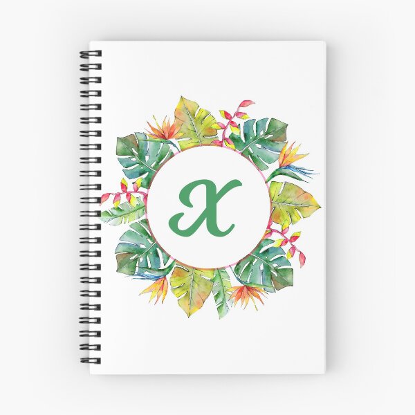 Item preview, Tropical Leaves Monogram X designed and sold by MysticMagpie.