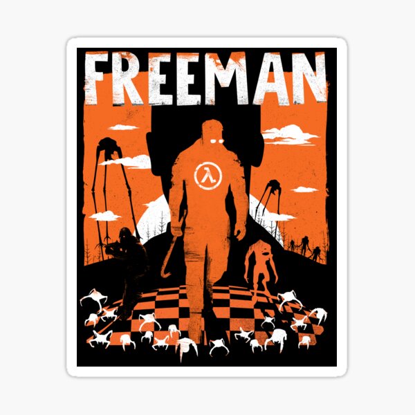 Aperçu de l'œuvre Le Freeman - T-shirt Half Life, Half Life créée et vendue par therocketman.
