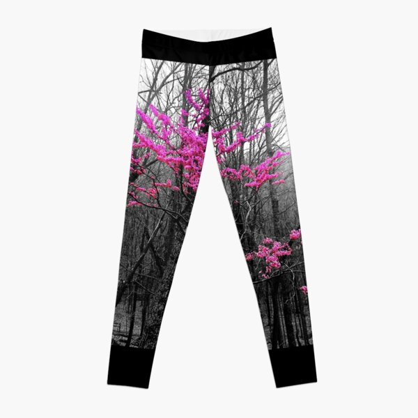 Black, White & Redbud Leggings