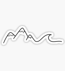 Land und Meer | Berge & Wellen Sticker