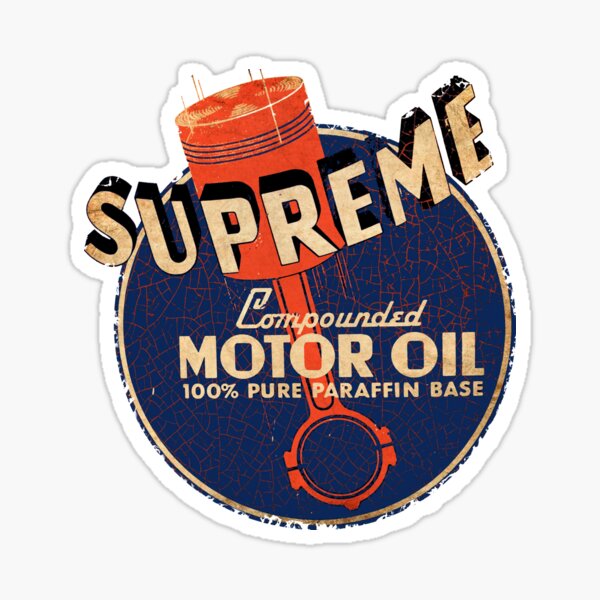 Supreme Motor oil USA Sticker