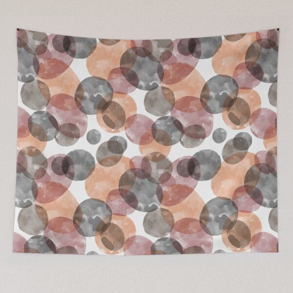 Item preview, watercolour abstract in orange, red and brown designed and sold by ColoursOfFrance.