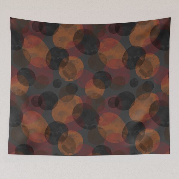 Item preview, watercolour abstract in orange, red and brown designed and sold by ColoursOfFrance.